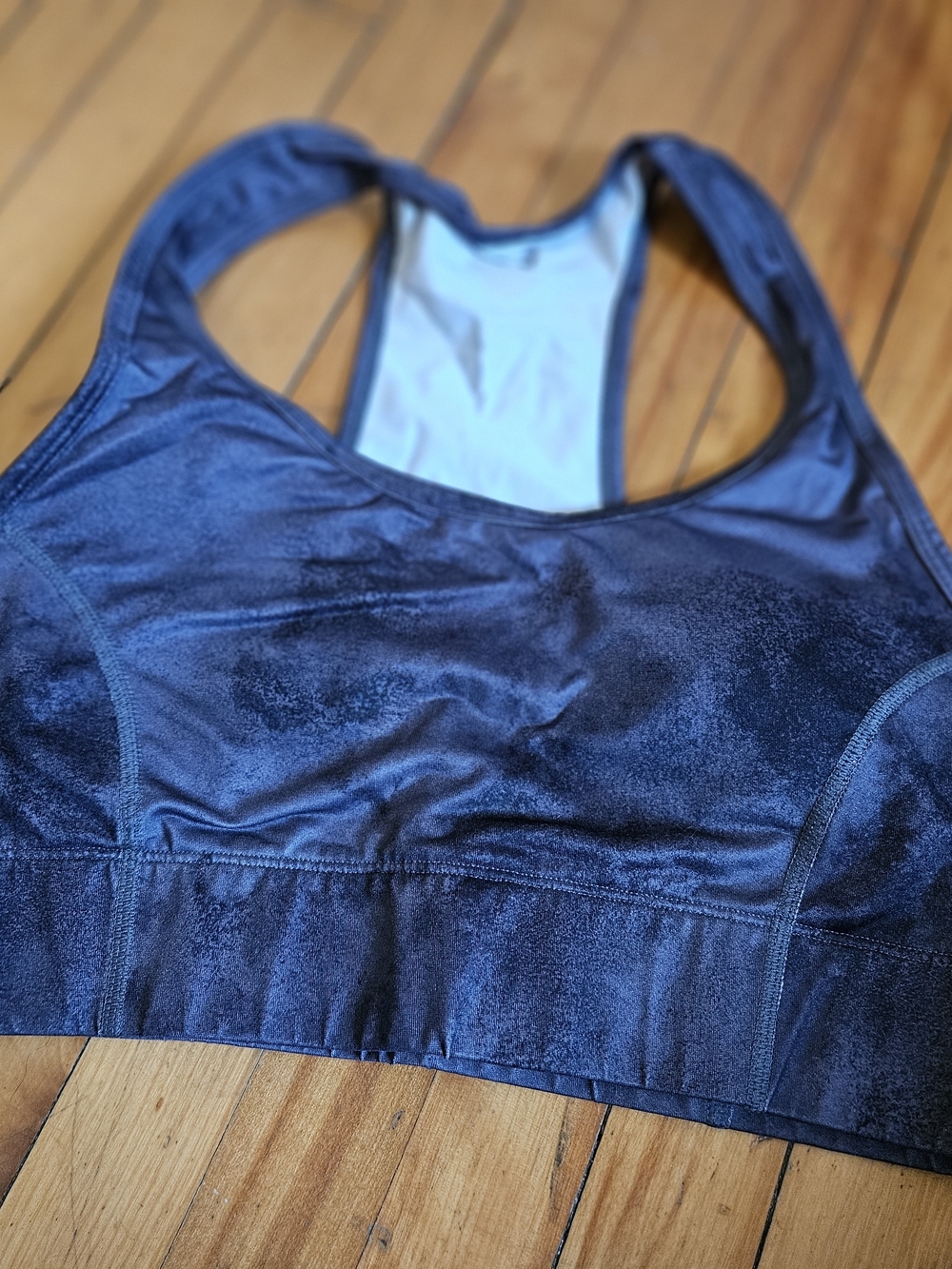 Fabletics Gray Racerback Sports Bra